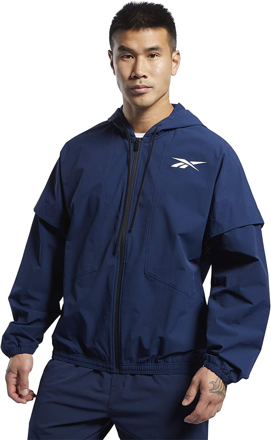 

Ветровка мужская Reebok FQ4408 синяя XL, Синий, FQ4408