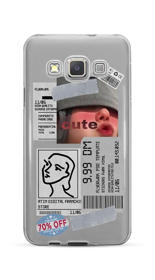 

Чехол на Samsung Galaxy A3 "Cute girl collage", Розовый;серый;голубой, 20150-6