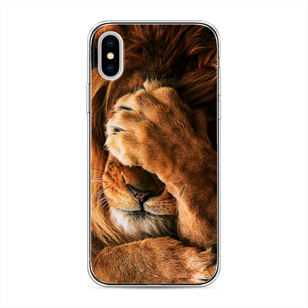 

Чехол Awog на Apple iPhone XS (10S) / Айфон XS (10S) "Львиный стыд", Разноцветный, 11850-1