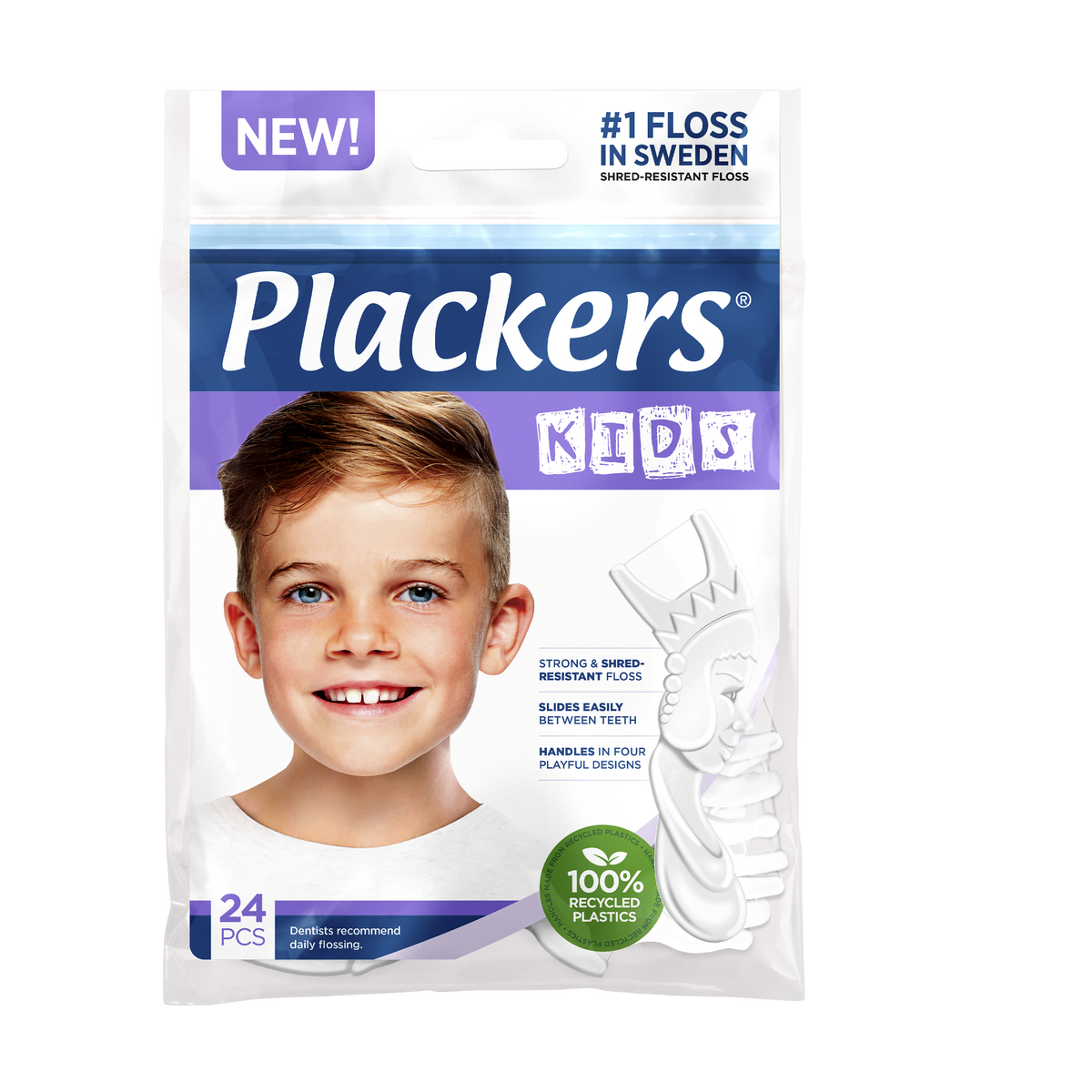 Зубная нить Флоссер Plackers Kids зубная нить в пластиковом держателе невощеная 40 шт