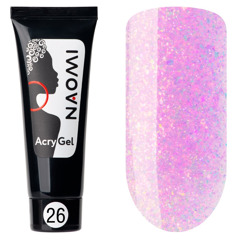 Naomi AcryGel, 15гр (в тубе) NEW 26 Нежная фуксия (блеск)