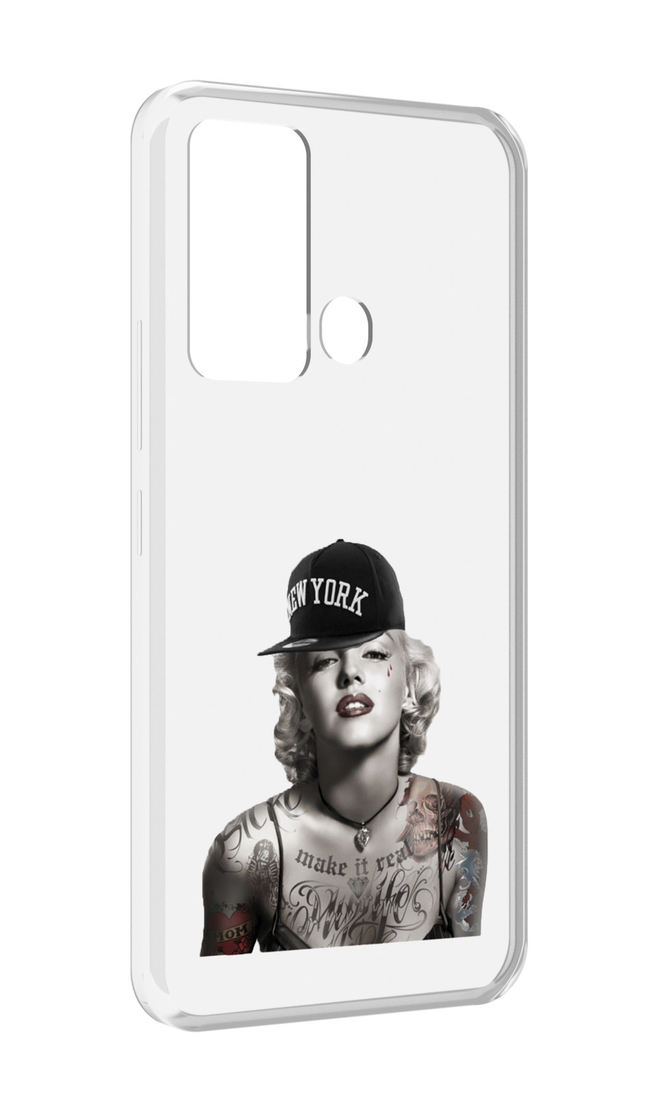 

Чехол MyPads Мерлин Монро с тату женский для ITEl Vision 3, Прозрачный, Tocco