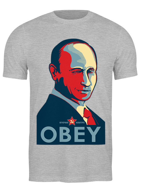 

Футболка мужская Printio Putin 656937 серая L, Серый, Putin 656937