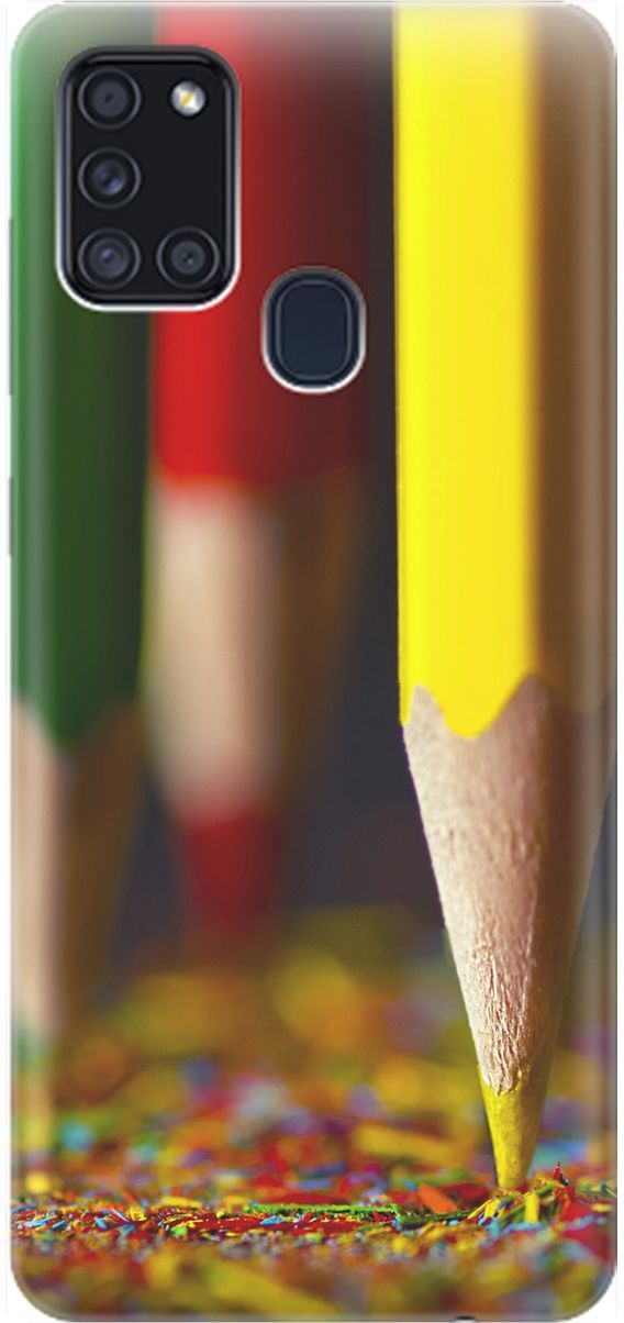 

Силиконовый чехол на Samsung Galaxy A21s "Три карандаша", Желтый;зеленый, 1533