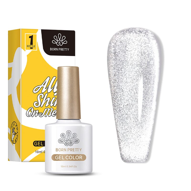 

Born Pretty, Топ для гель-лака 56340 Silver Snowlight Magnetic Gel, 10 мл, Серебристый