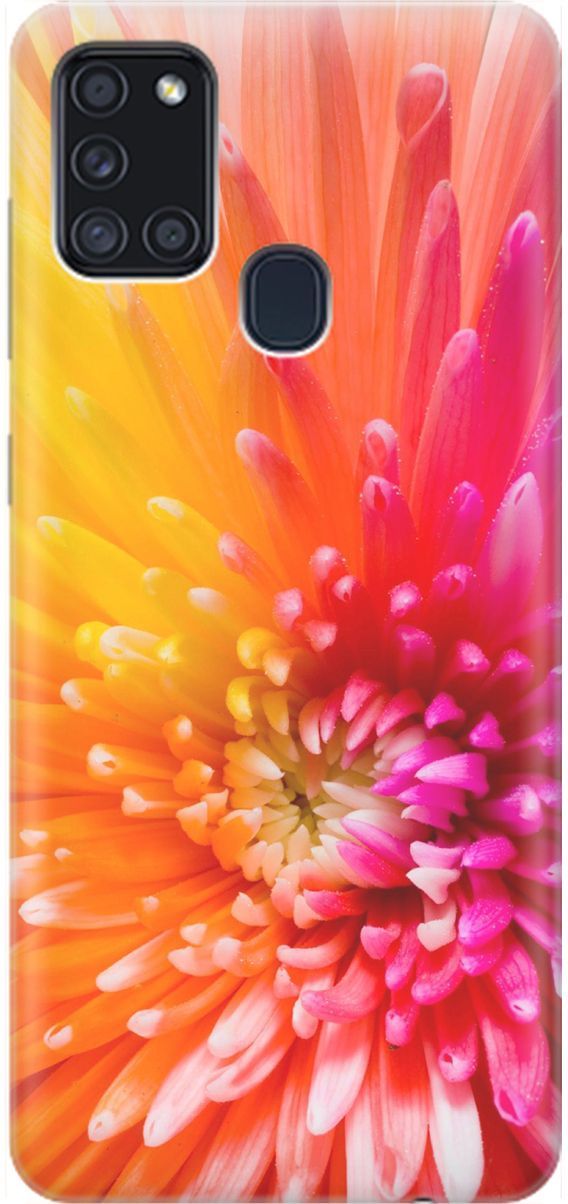 

Силиконовый чехол на Samsung Galaxy A21s "Розовая хризантема", Оранжевый;розовый, 1533