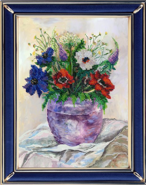 Набор для вышивания Вышивальная мозаика 139ЦВ Акварельные цветы. Анемоны