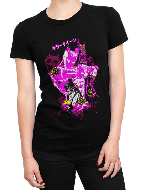 

Футболка женская Dream Shirts Аниме Невероятные приключения ДжоДжо 13 черная L, Черный, Аниме Невероятные приключения ДжоДжо 13