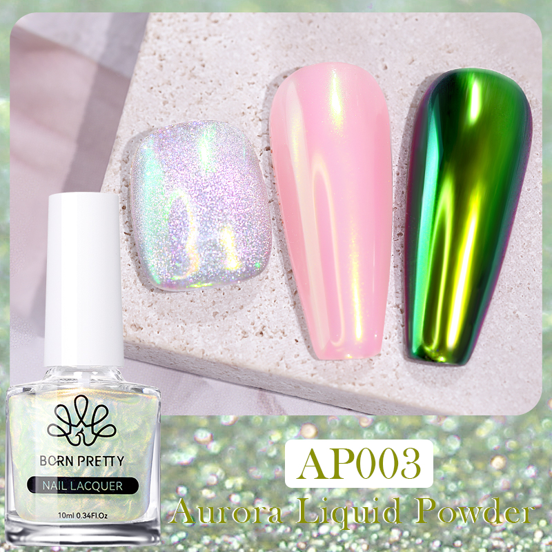 Born Pretty Жидкий блеск Aurora Pearl Metallic Mirror Nail Polish 55938-03 10 мл 460₽