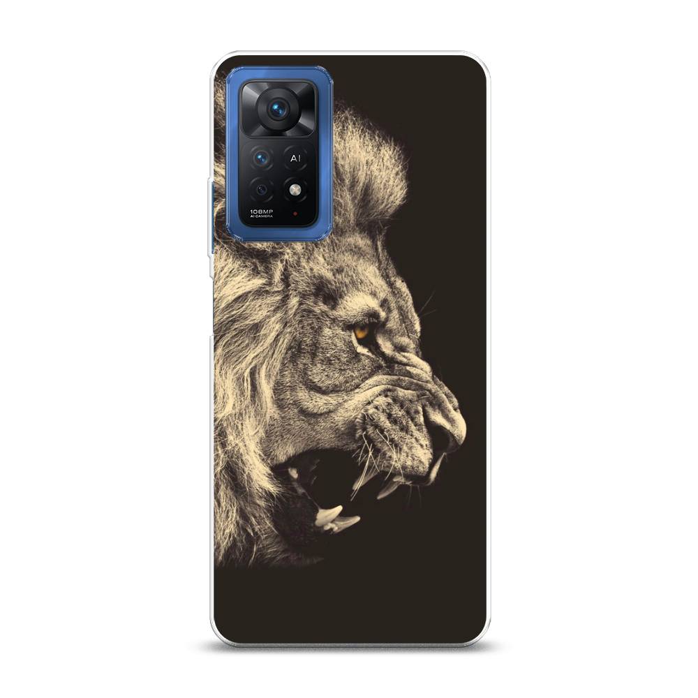 фото Силиконовый чехол "львиный рык 2" на xiaomi redmi note 11 pro awog