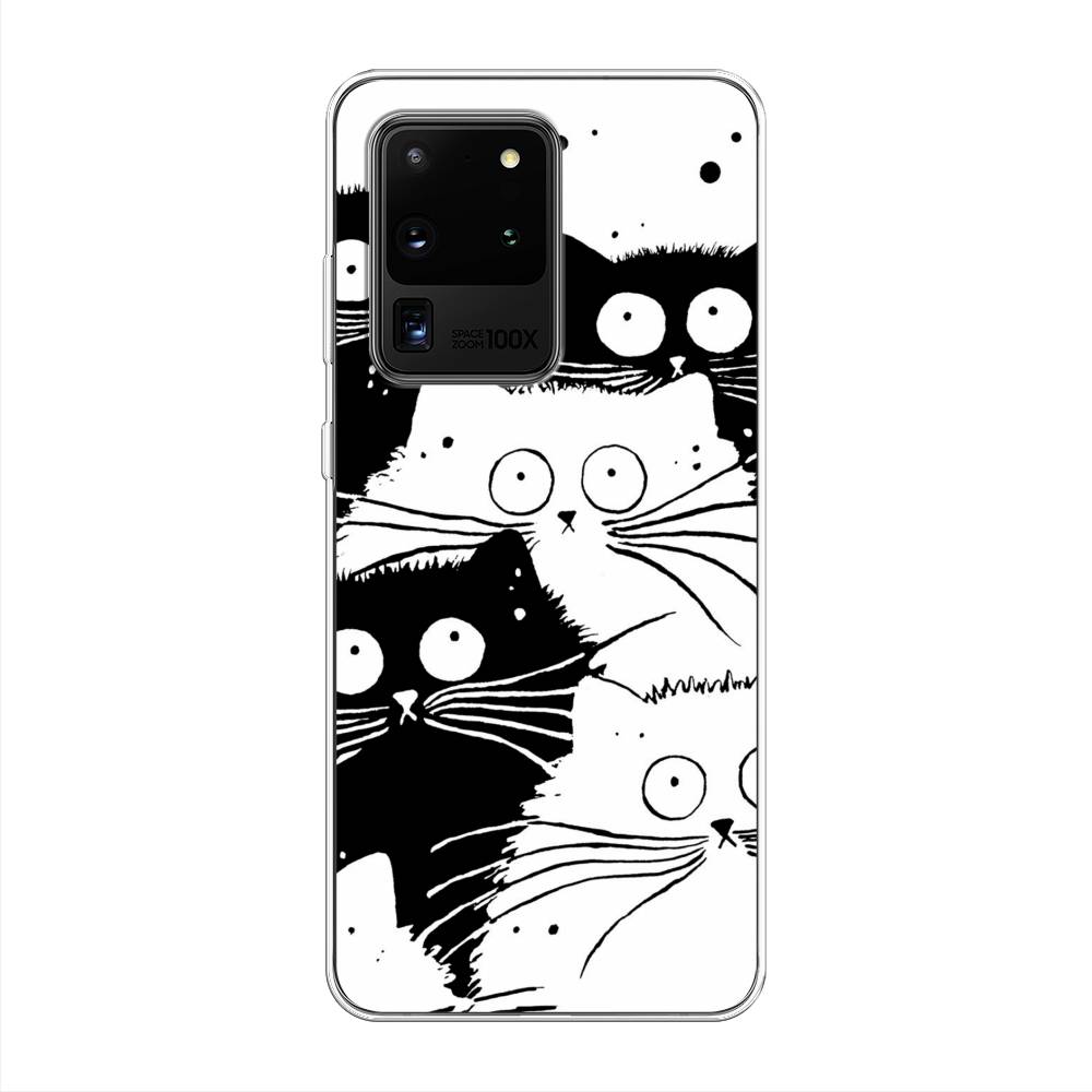 фото Чехол awog "коты черно-белые" для samsung galaxy s20 ultra