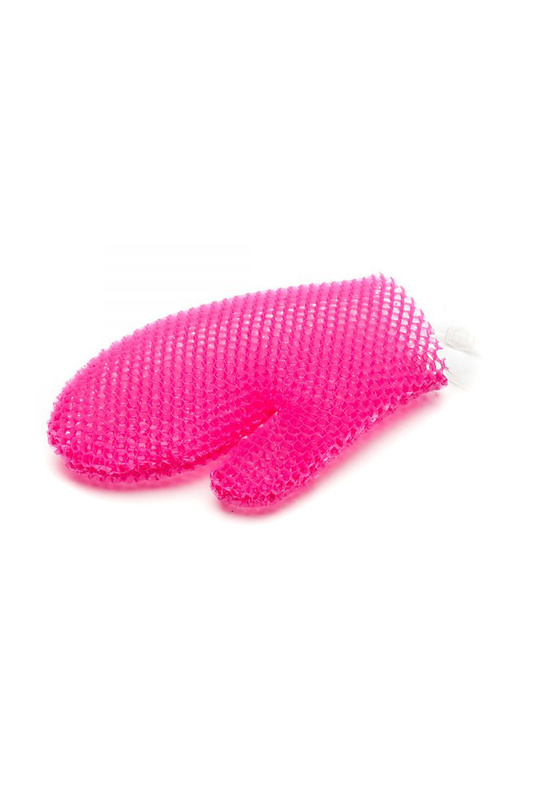 фото Мочалка-руковичка supracor с пальчиком розовый