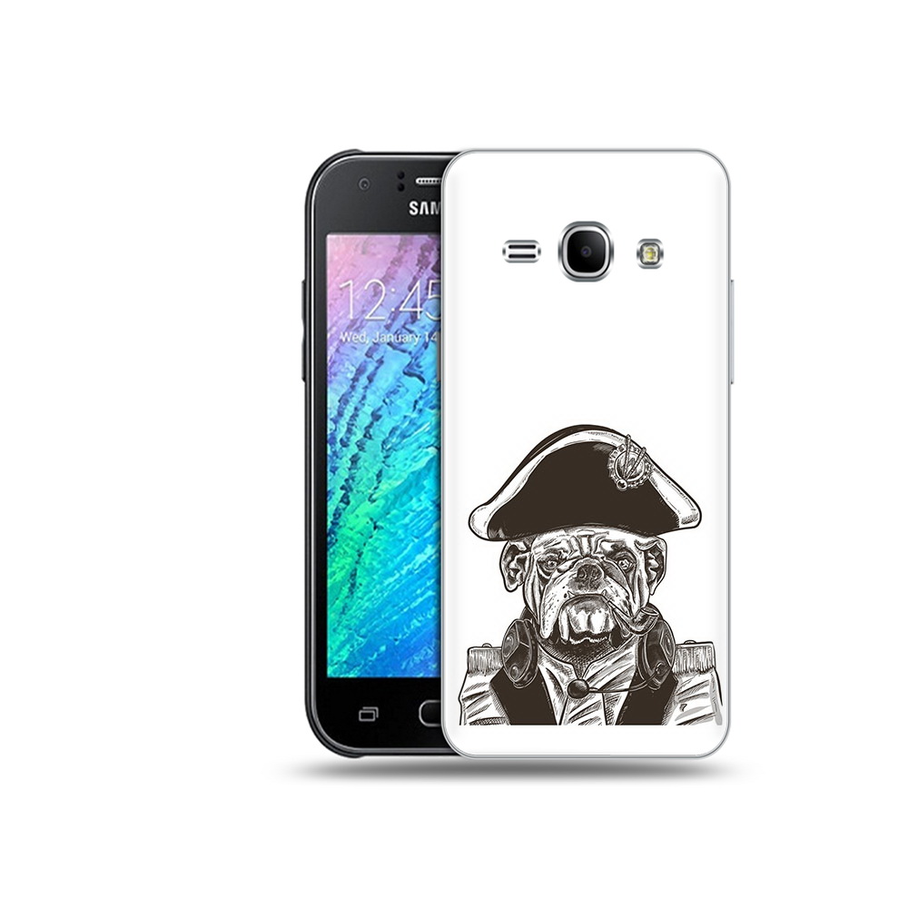 

Чехол MyPads Tocco для Samsung Galaxy J1 мопс генерал (PT26162.569.483), Прозрачный, Tocco