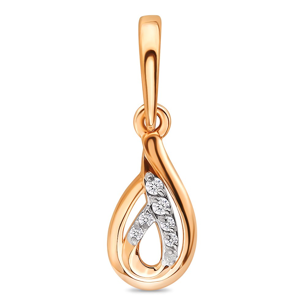 

Кулон из красного золота 585Gold 103001911, бриллиант, 103001911