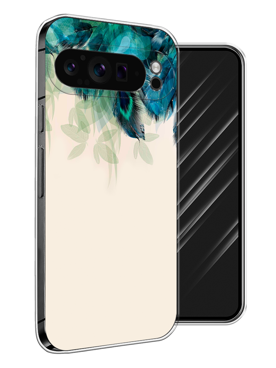 

Чехол Awog на Google Pixel 9 Pro "Перья голубого цвета", Бежевый;синий;бирюзовый, 272050-1