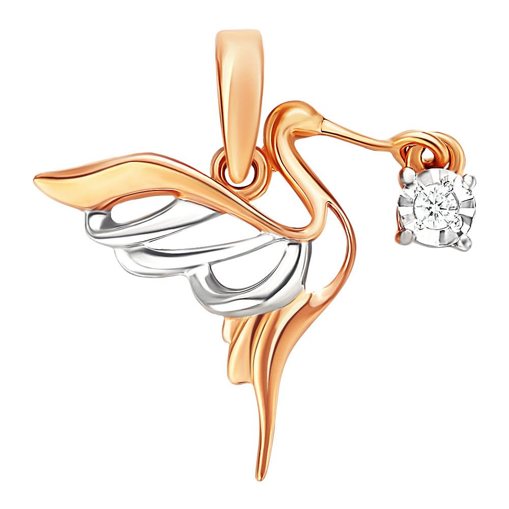 

Кулон из красного золота 585Gold 103001774, бриллиант, 103001774