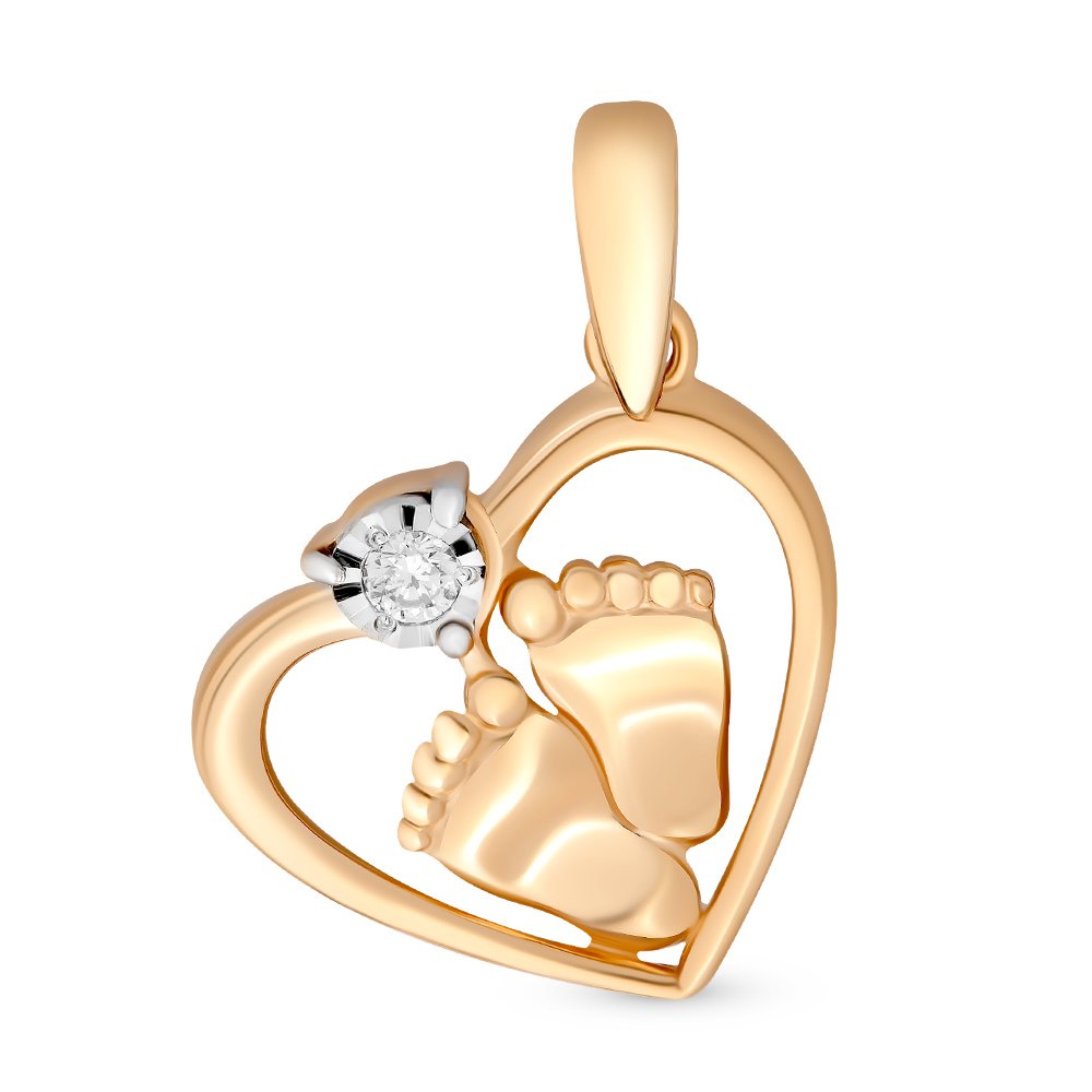 

Кулон из красного золота 585Gold 103001788, бриллиант, 103001788