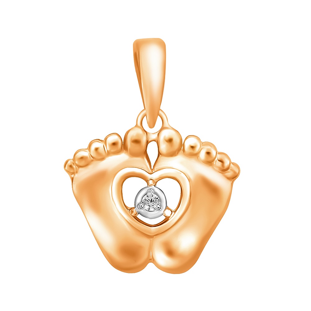 

Кулон из красного золота 585Gold 103001782, бриллиант, 103001782