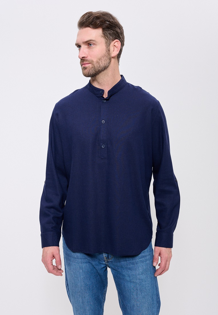 Рубашка мужская CLEO 1024 синяя 50 RU
