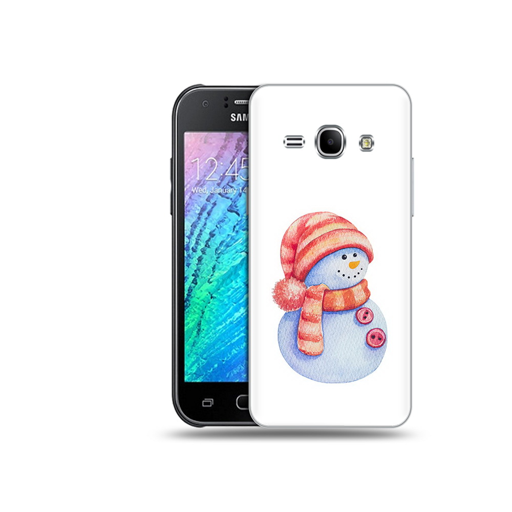 

Чехол MyPads Tocco для Samsung Galaxy J1 Веселый снеговик (PT26162.569.44), Прозрачный, Tocco