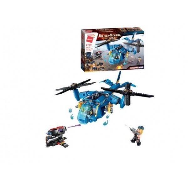 фото Конструктор brick (enlighten) вертолет военный с фигурками, 318 дет. brick2709 enlighten brick