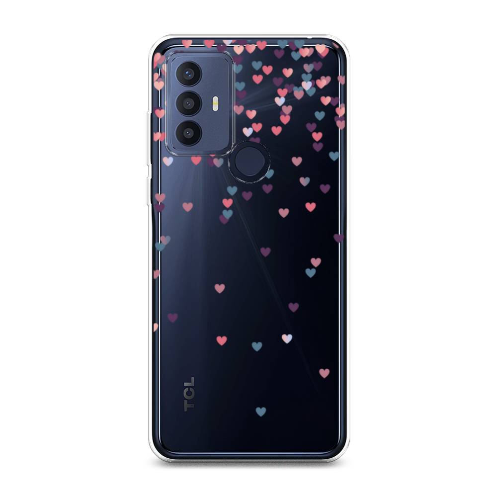 

Чехол на TCL 30E "Посыпка сердечки", Розовый;фиолетовый, 290550-3