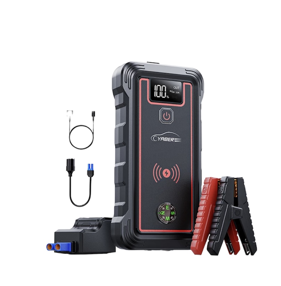 Пусковое устройство YABER 23800mAh 2500A Портативное Jump starter.Powerbank.Бустер