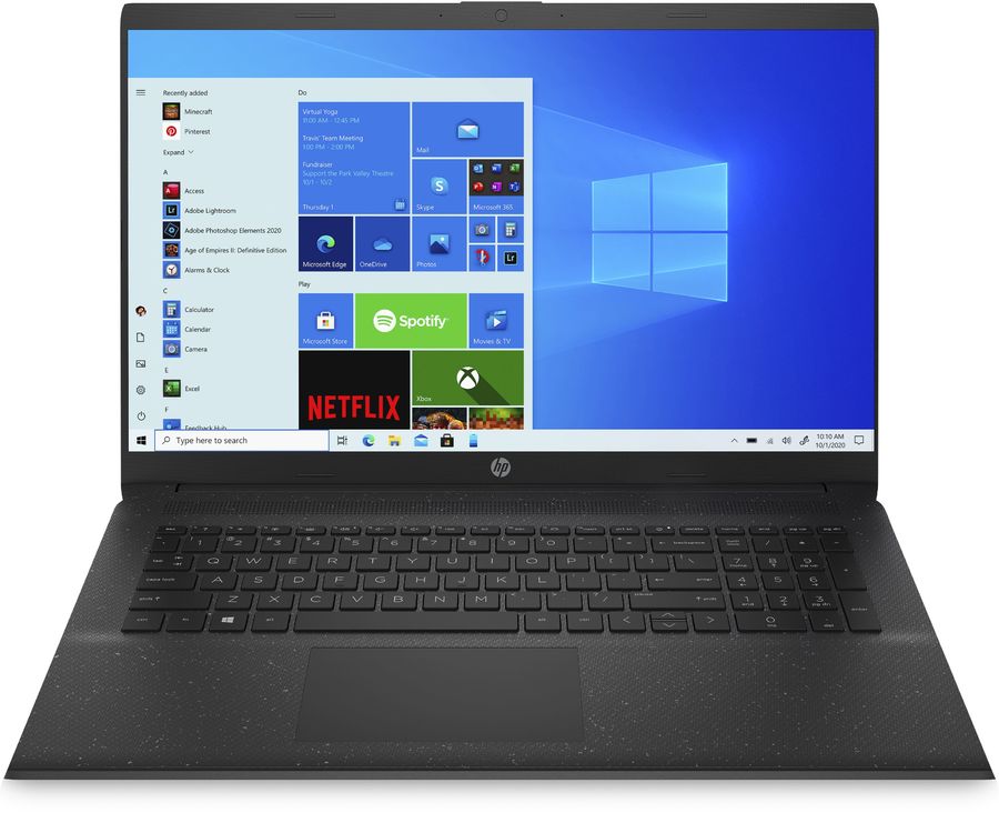 фото Ноутбук hp 17-cp0067ur 17.3" 3-3250u/4gb/256gb ssd/w10/jet black 4l5w1ea