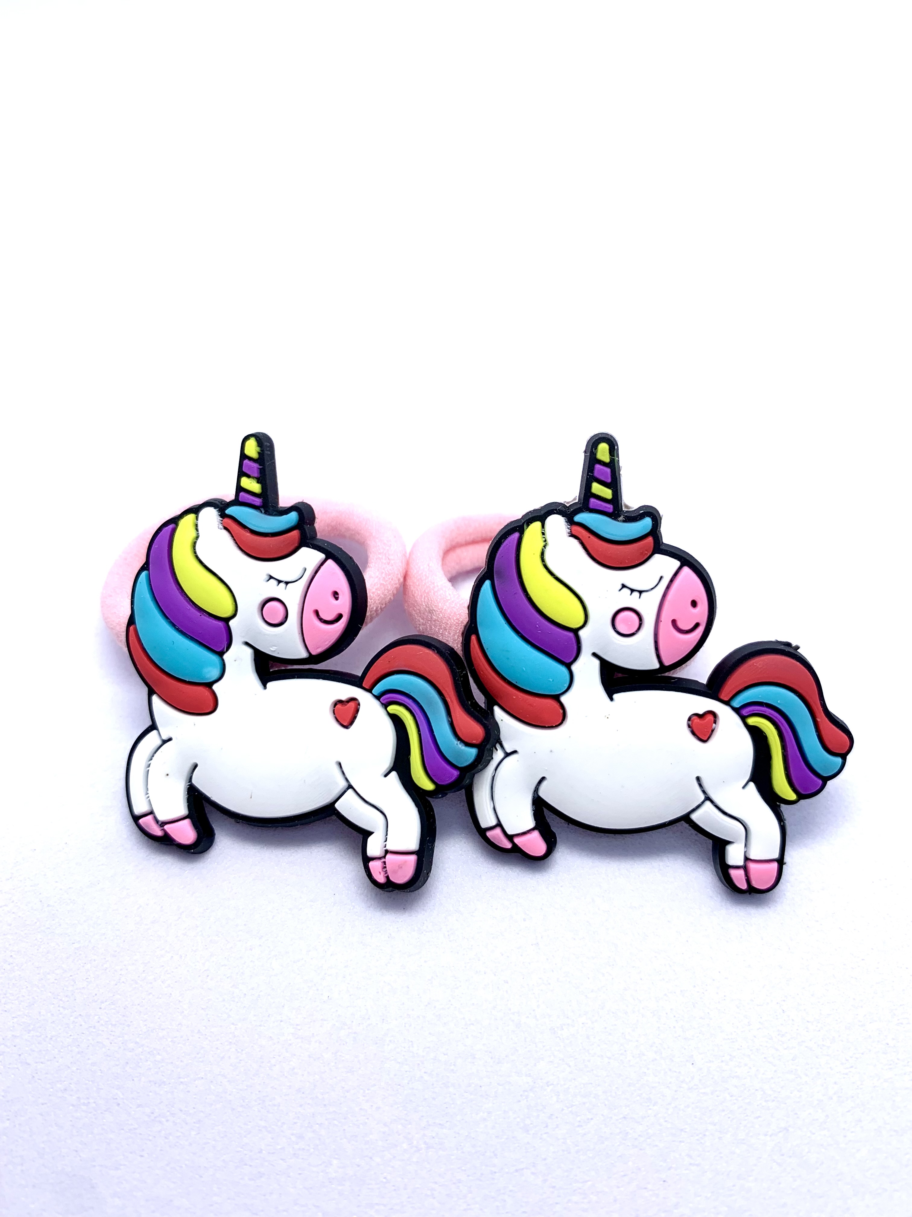 Детская резинка для волос 33-Резинки Единороги, розовый