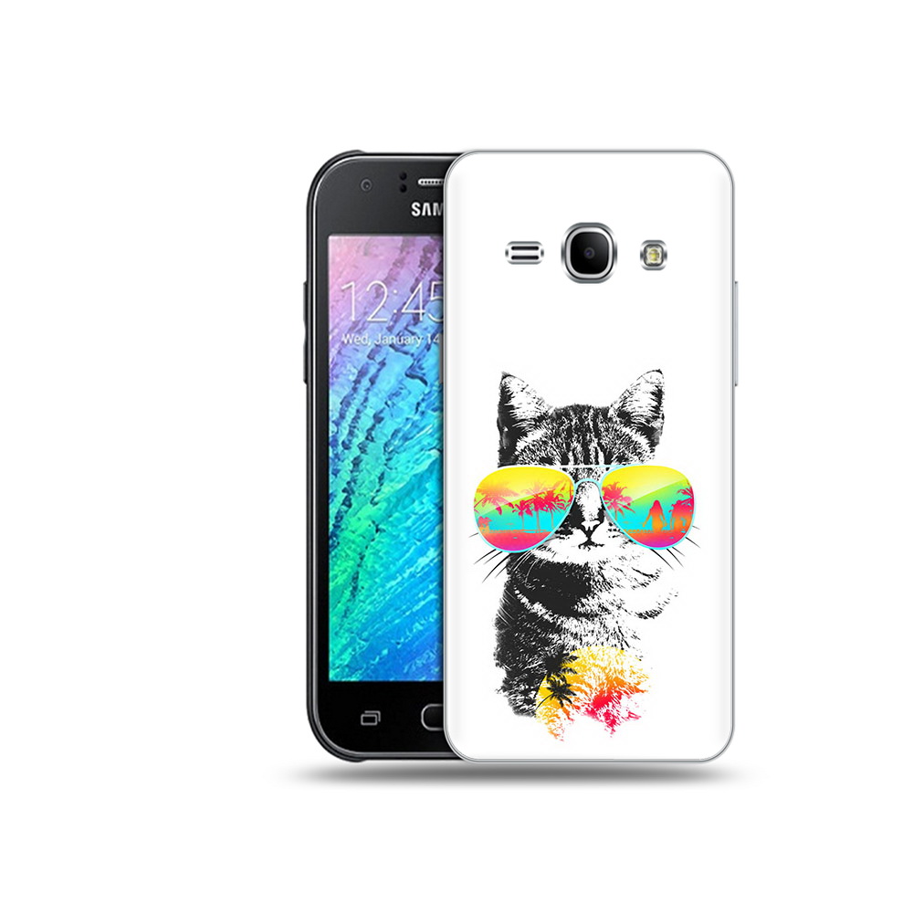 

Чехол MyPads Tocco для Samsung Galaxy J1 крутой кот (PT26162.569.425), Прозрачный, Tocco
