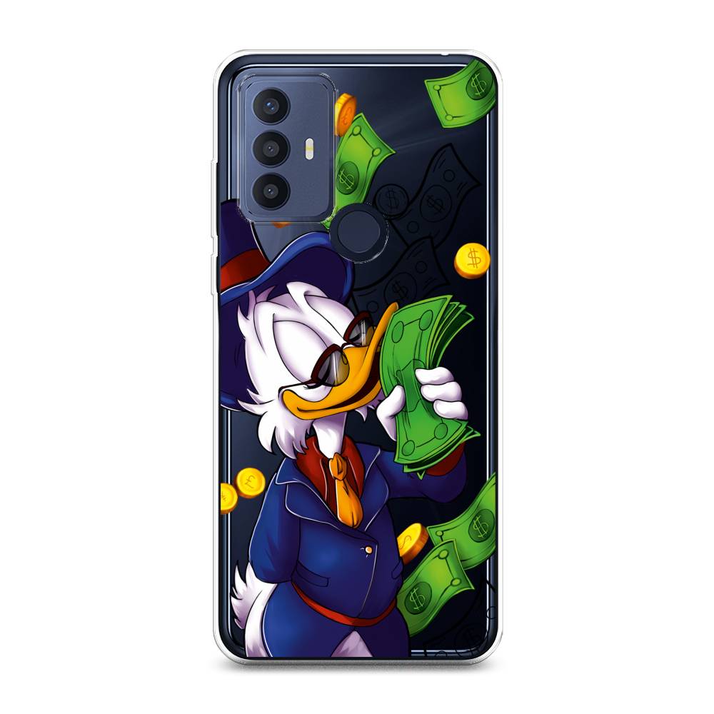 

Чехол на TCL 30E "Scrooge McDuck with Money", Синий;зеленый;белый, 290550-6