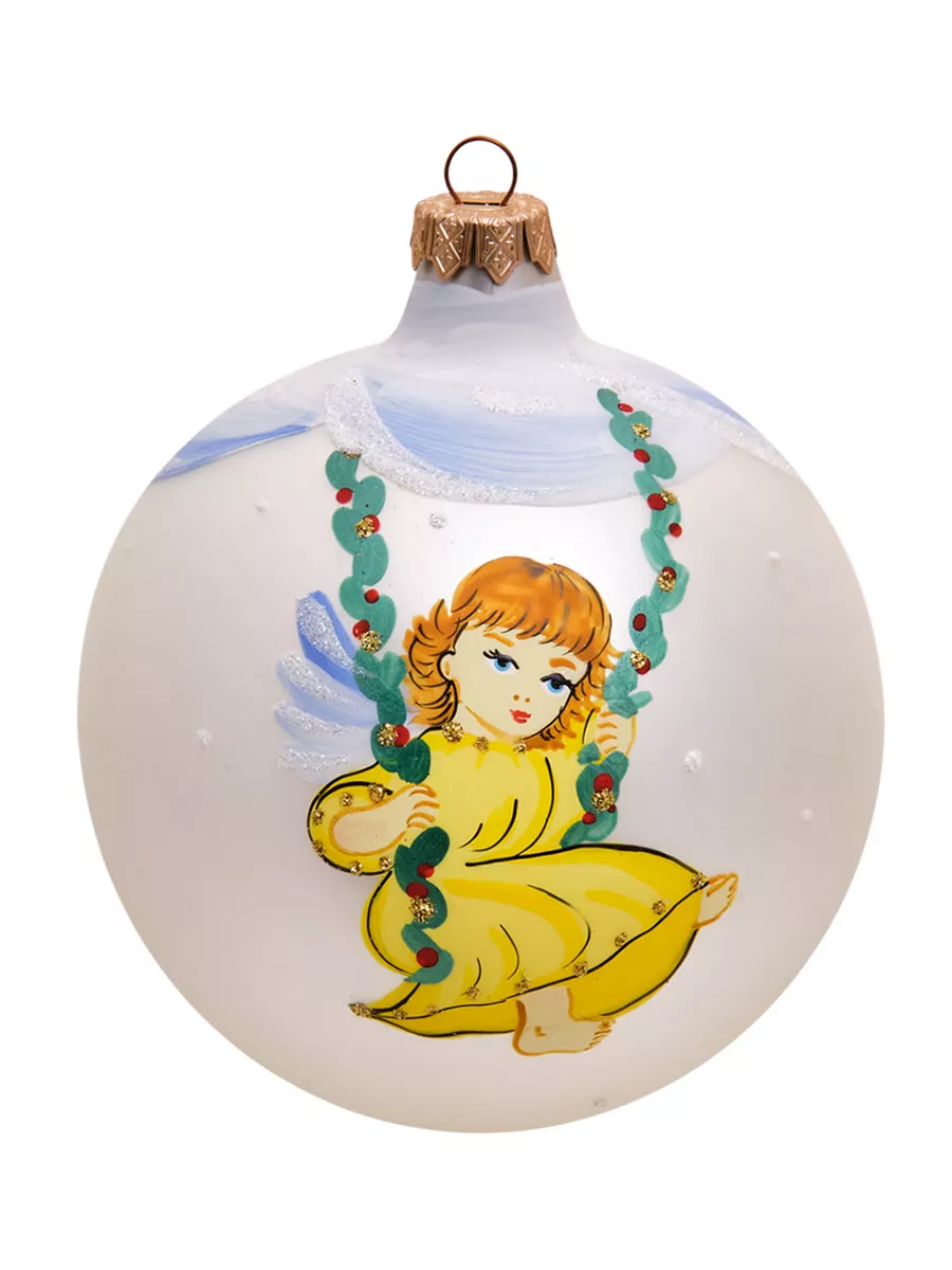 

Набор елочных игрушек Ангел на качелях 8 см, 7 шт, art155toy1259 ,разноцветный