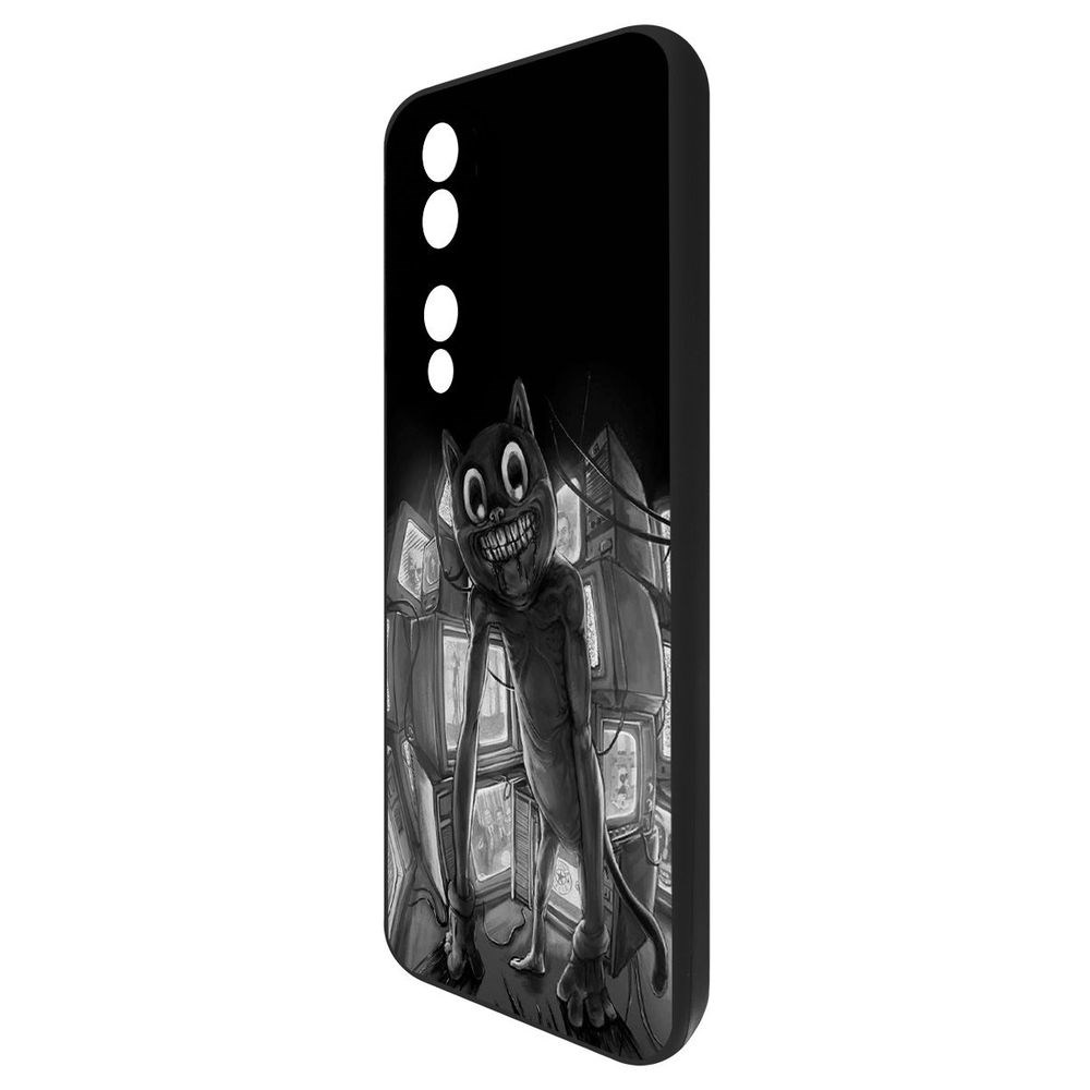 

Чехол-накладка Софт Хаги Ваги - Картун Кэт для Honor 70, Черный