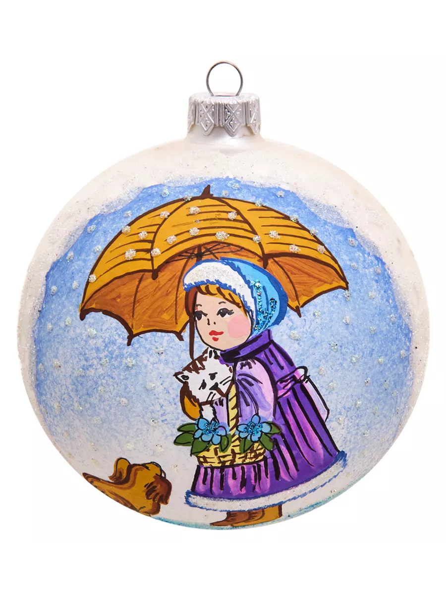 

Набор елочных игрушек Девочка с зонтом 8 см, 7 шт, art155toy1258 ,разноцветный