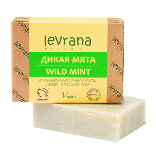 Мыло Levrana натуральное ручной работы мята 100 г молочко для тела лайм и мята new 200 мл levrana
