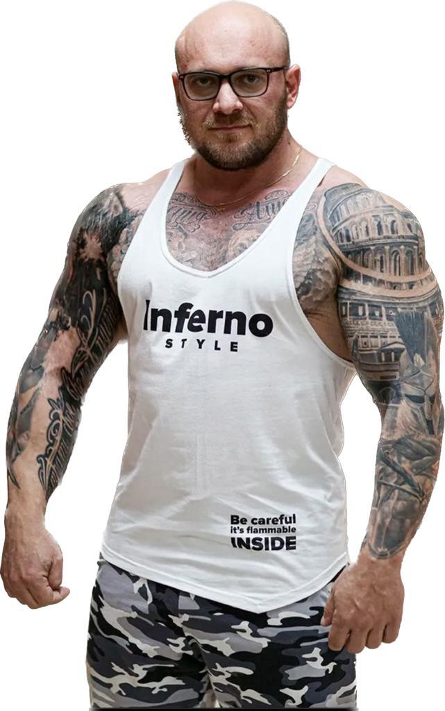 

Майка мужская INFERNO style М-004-002 белая L, Белый, М-004-002