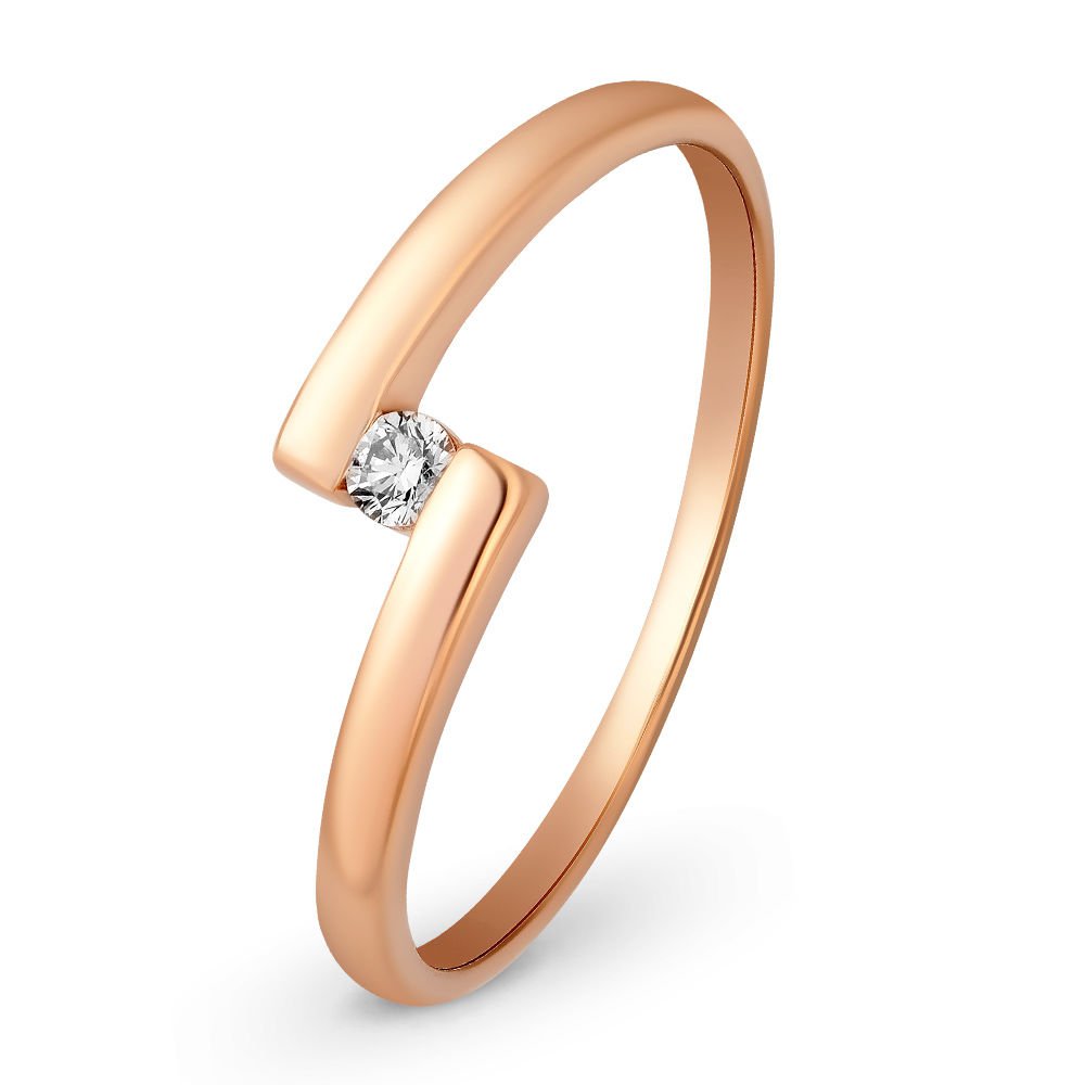 

Кольцо женское из красного золота с бриллиантом 585Gold 101002989, р, 101002989