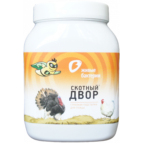 Глубокая подстилка для птиц Живые Бактерии Скотный Двор 500г