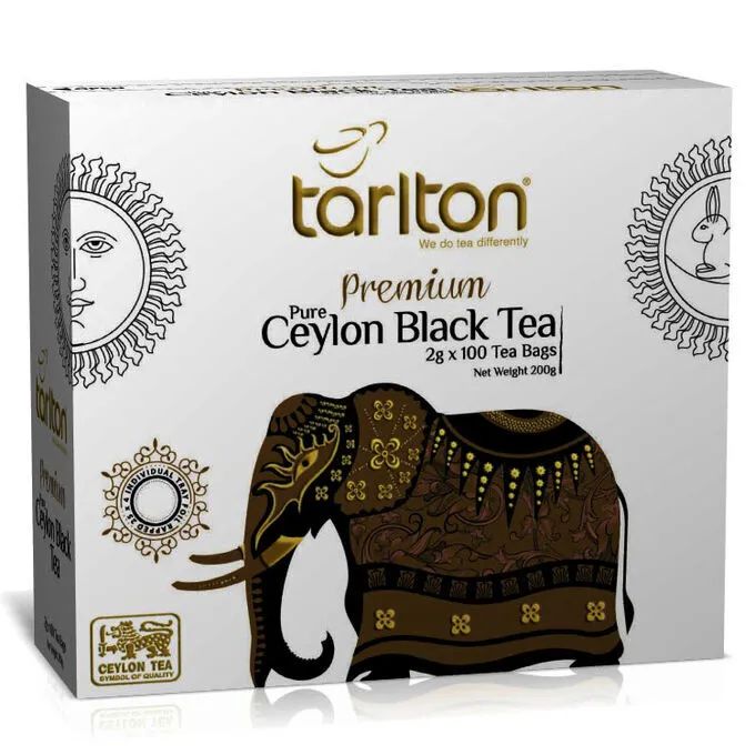 Чай черный Tarlton Золотой Цейлон, 200г (100 пак) Sri Lanka