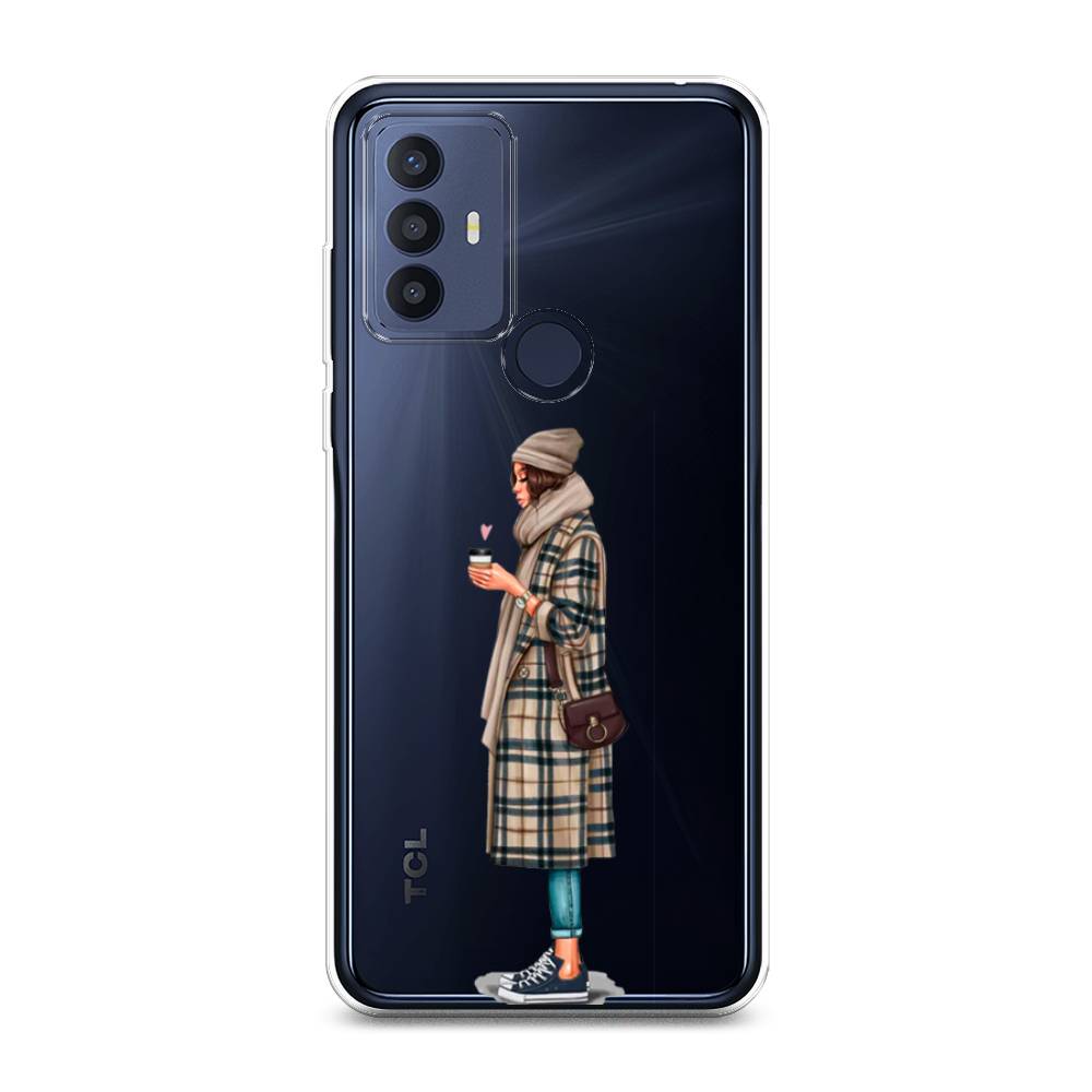 

Чехол на TCL 30E "Утренний кофе", Коричневый;бежевый, 290550-6
