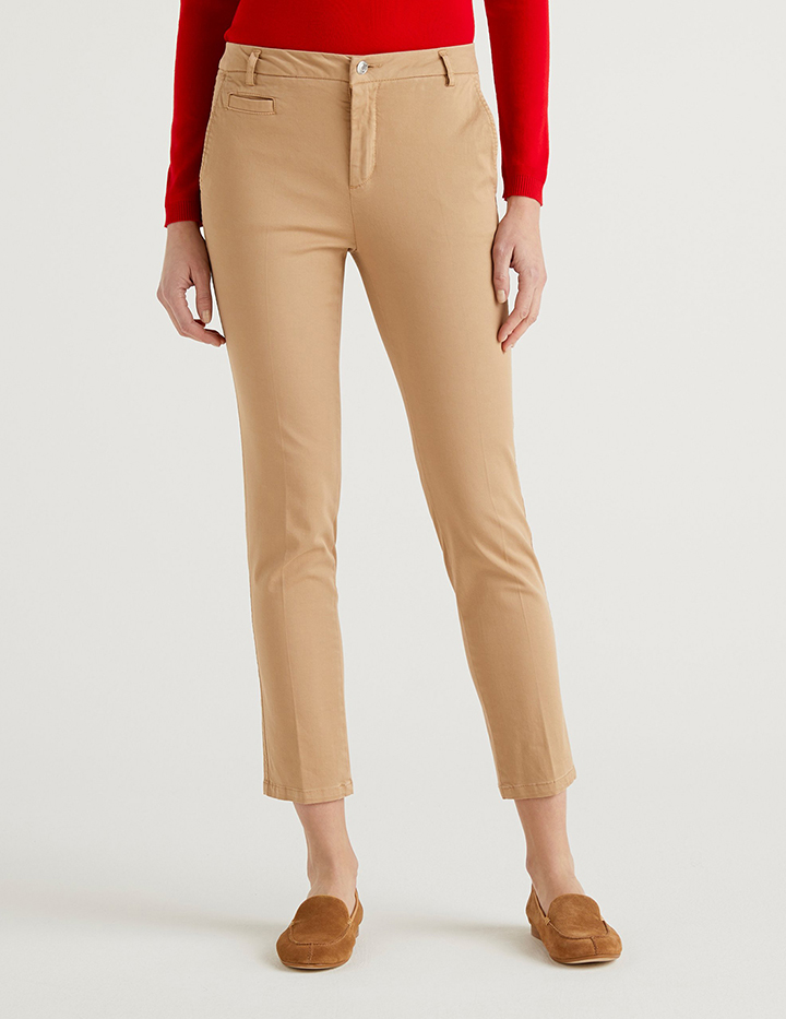 

Брюки женские United Colors of Benetton CCC_4GD7558S3 бежевые 48 RU, CCC_4GD7558S3