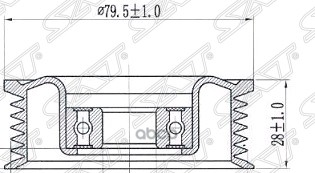 

Обводной Ролик Приводного Ремня Mazda 2/3 2007- (Ручейковый) Sat арт. ST-Z601-15-940