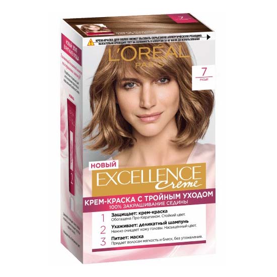 

Краска для волос L'oreal Paris Excellence Creme 7 русый 192 мл