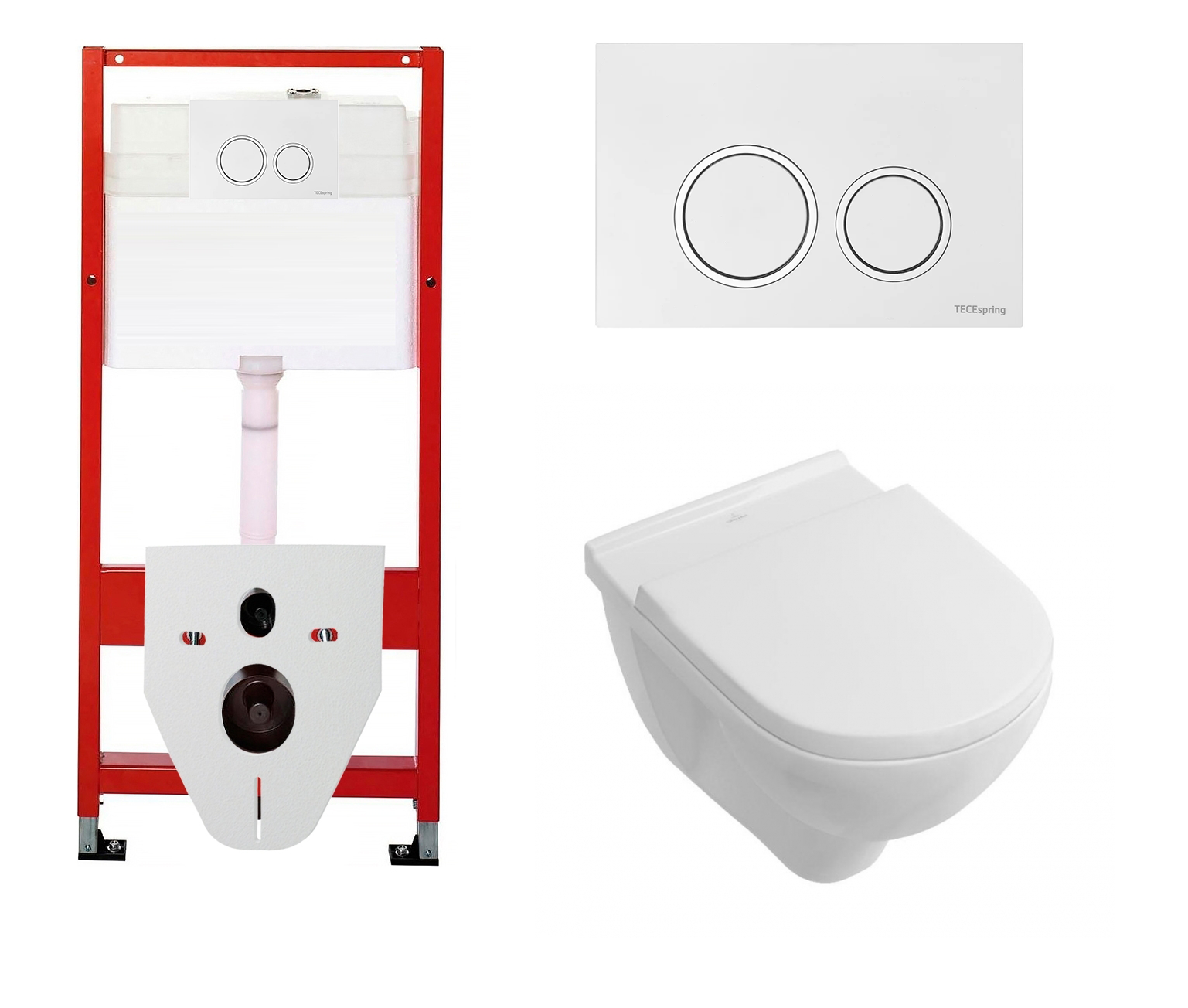 

Комплект: инсталляция Tece Tecespring + унитаз O Novo Directflush с кнопкой белой, 522659