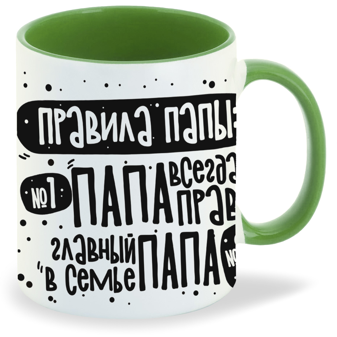

Кружка CoolPodarok Прикол Семья Правила Папы