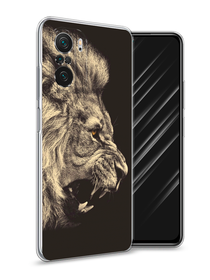 

Чехол Awog на Poco F3/Redmi K40/Mi 11i "Львиный рык 2", Разноцветный, 312650-1