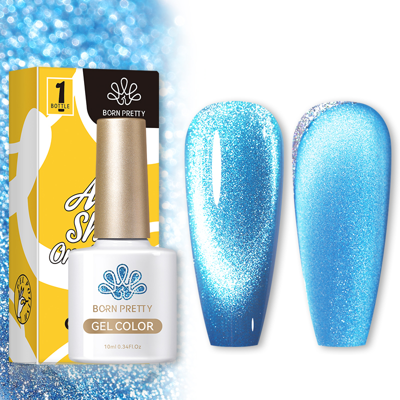 

Born Pretty, Гель-лак "Sea Blue Cat Magnetic Gel" SB-18 56466-18, 10 мл, Голубой