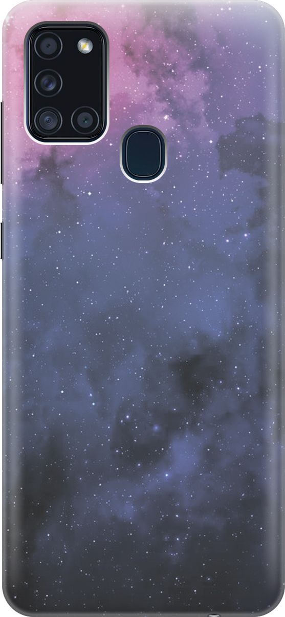 

Силиконовый чехол на Samsung Galaxy A21s "Звездное зарево", Голубой;синий, 283