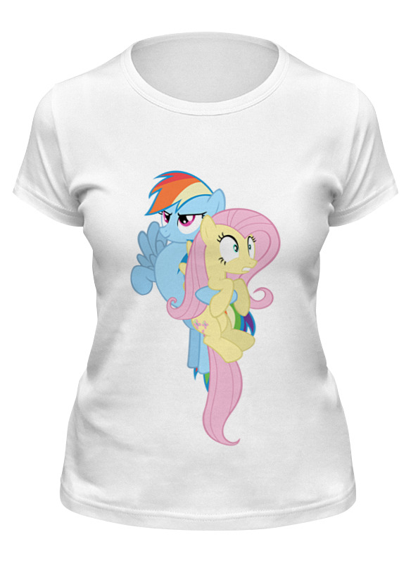 

Футболка женская Printio Dash & flutty белая 2XL, Dash & flutty