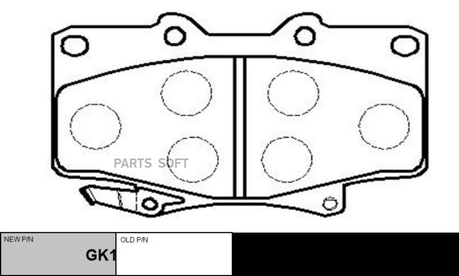 

Тормозные колодки Ctr GK1019